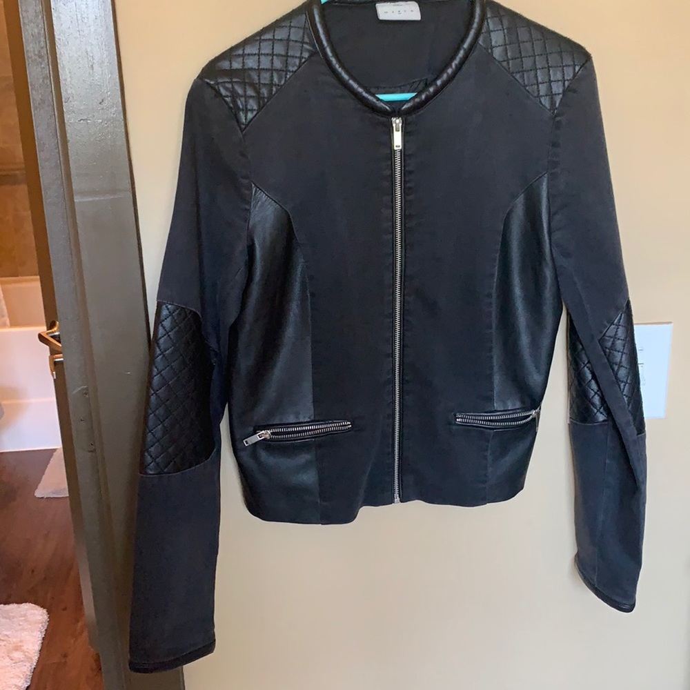 Black leather jacket